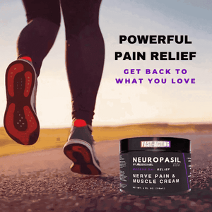 Runner using Neuropasil Nerve Pain & Muscle Cream for powerful pain relief, helping users return to active lifestyles.