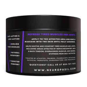 Neuropasil Nerve & Muscle Cream usage directions and benefits for tired muscles, back pain, and joint discomfort. Ideal for natural pain recovery.