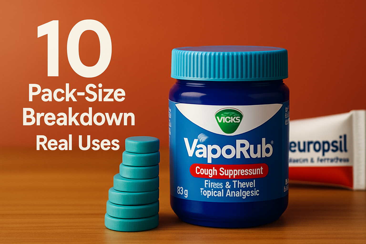 10 Vicks VapoRub Cough Suppressant Chest Throat Topical Analgesic: Pack-Size Breakdown, Real Uses, and When Neuropasil Beats It for Muscle &amp; Nerve Pain